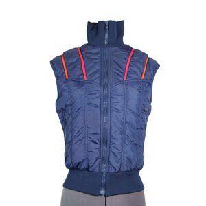 Women's Navy Vest with Orange and Pink Accents